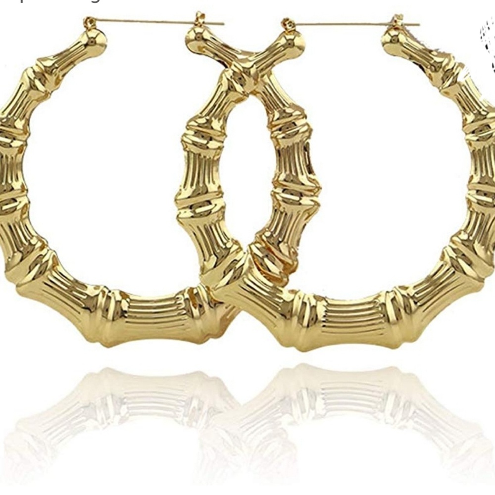 Bamboo Earrings ( Gold Tone)